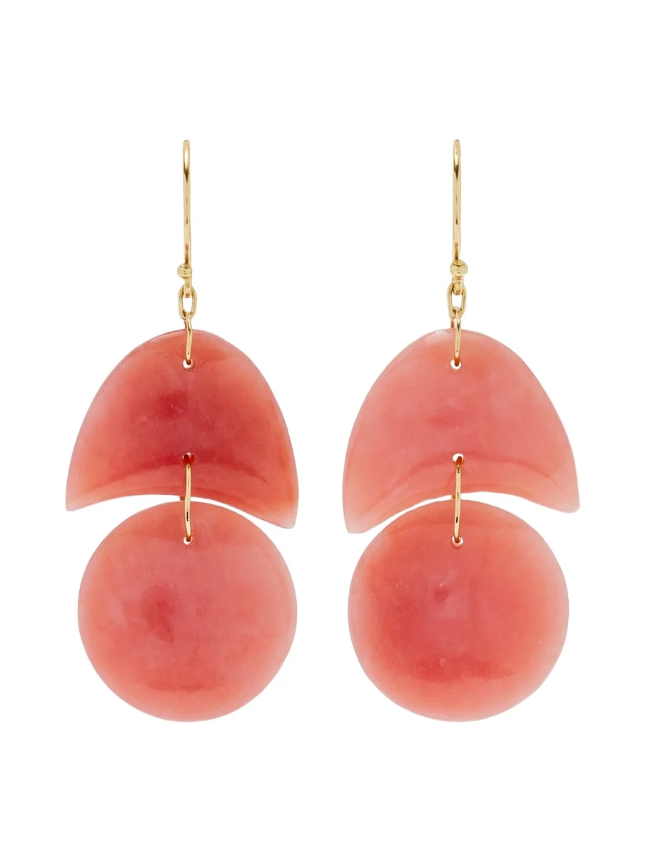 TEN THOUSAND THINGS Tiny Arp 18K Yellow Gold Opal Earrings