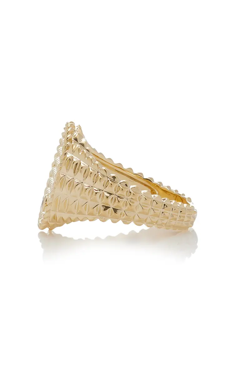 Yvonne Léon Picotti 9K Yellow Gold Diamond Signet Ring | Thumbnail 5