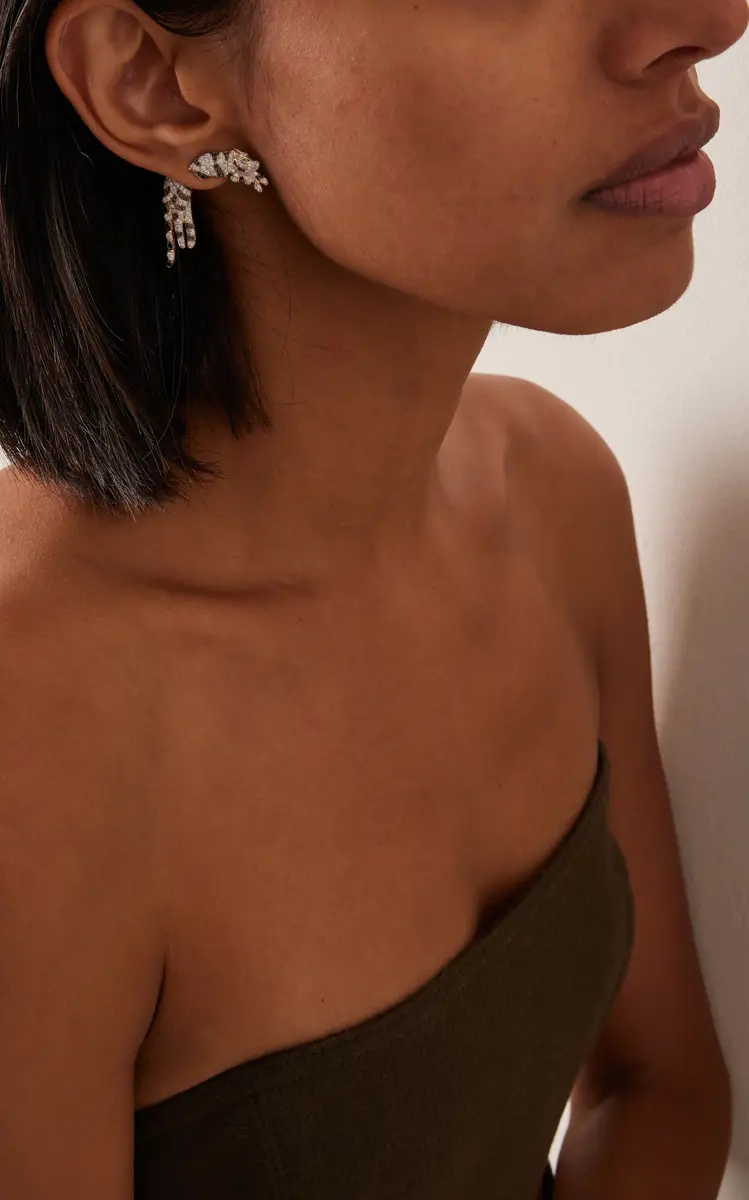 Yvonne Léon Feline 9K Yellow Gold Tsavorite; Diamond Single Earring | Thumbnail 4 Yvonne Léon Feline 9K Yellow Gold Tsavorite; Diamond Single Earring | Thumbnail 4