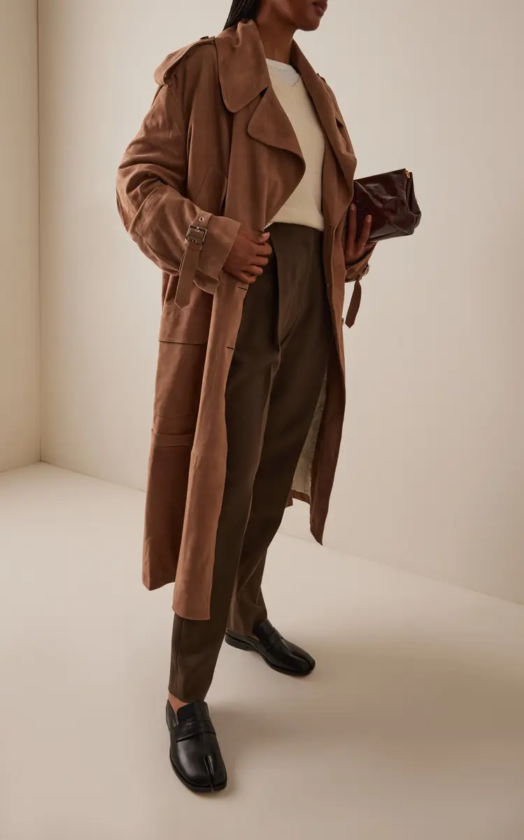 Niccolò Pasqualetti Cavo Suede Trench Coat | Thumbnail 2 Niccolò Pasqualetti Cavo Suede Trench Coat | Thumbnail 2