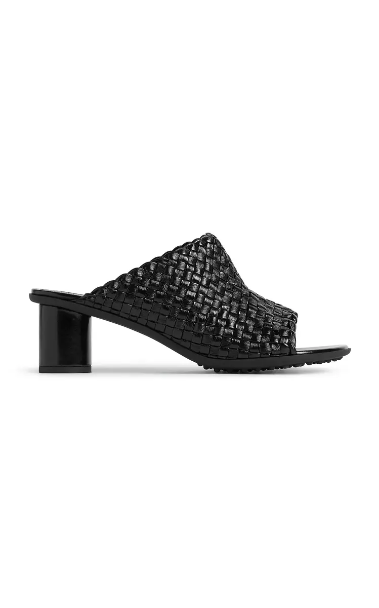 Bottega Veneta Atomic Intrecciato Vegan Leather Mules | Image 1 Bottega Veneta Atomic Intrecciato Vegan Leather Mules | Image 1