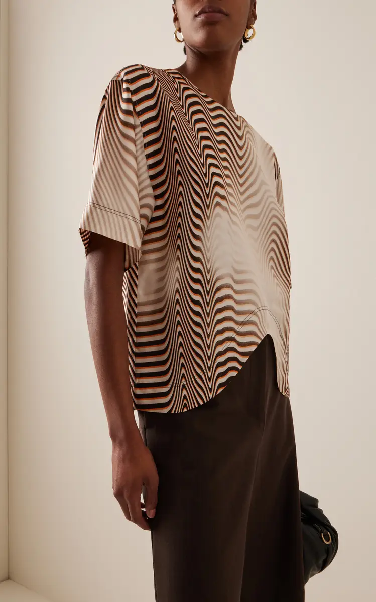 Niccolò Pasqualetti Onda Zebra-Printed Silk Twill Top | Thumbnail 2 Niccolò Pasqualetti Onda Zebra-Printed Silk Twill Top | Thumbnail 2