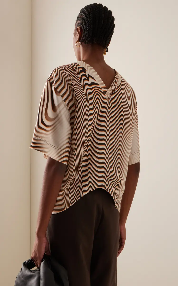 Niccolò Pasqualetti Onda Zebra-Printed Silk Twill Top | Thumbnail 4 Niccolò Pasqualetti Onda Zebra-Printed Silk Twill Top | Thumbnail 4