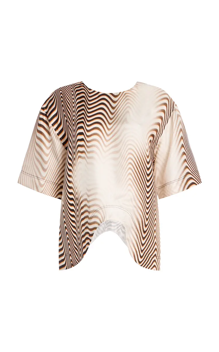 Niccolò Pasqualetti Onda Zebra-Printed Silk Twill Top | Thumbnail 6 Niccolò Pasqualetti Onda Zebra-Printed Silk Twill Top | Thumbnail 6