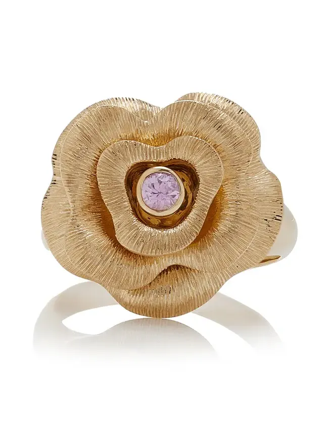 Large 14K Yellow Gold Sapphire Ring Large 14K Yellow Gold Sapphire Ring