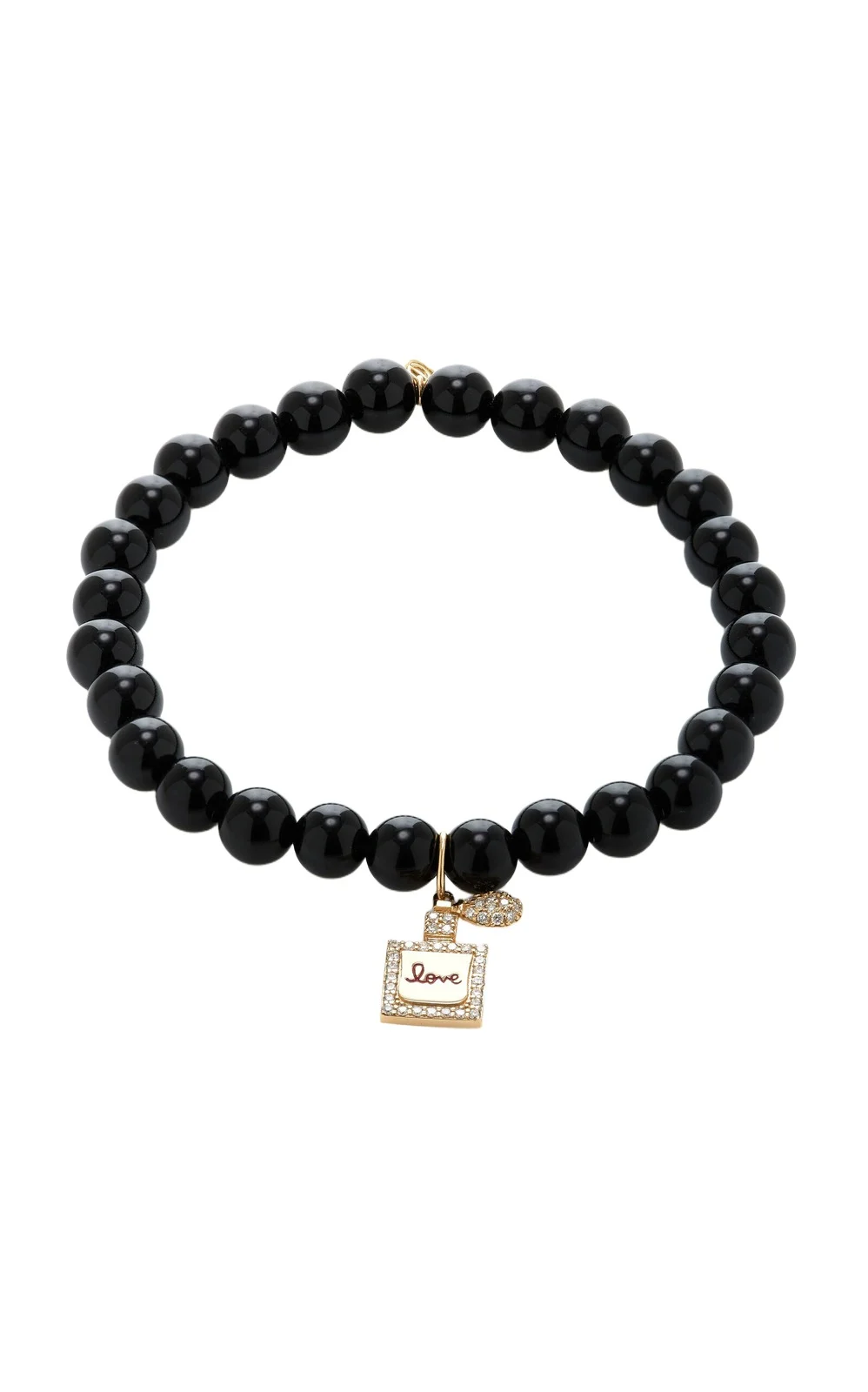 Sydney Evan Perfume Bottle 14K Yellow Gold Onyx Bracelet