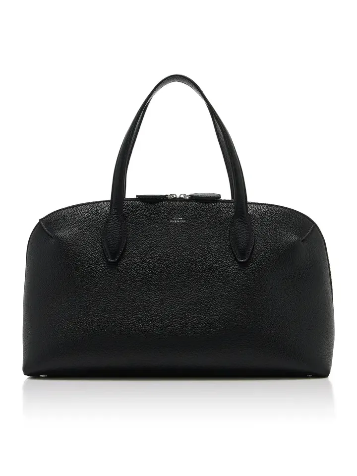 Medium Grained Leather Lounge Zip Tote