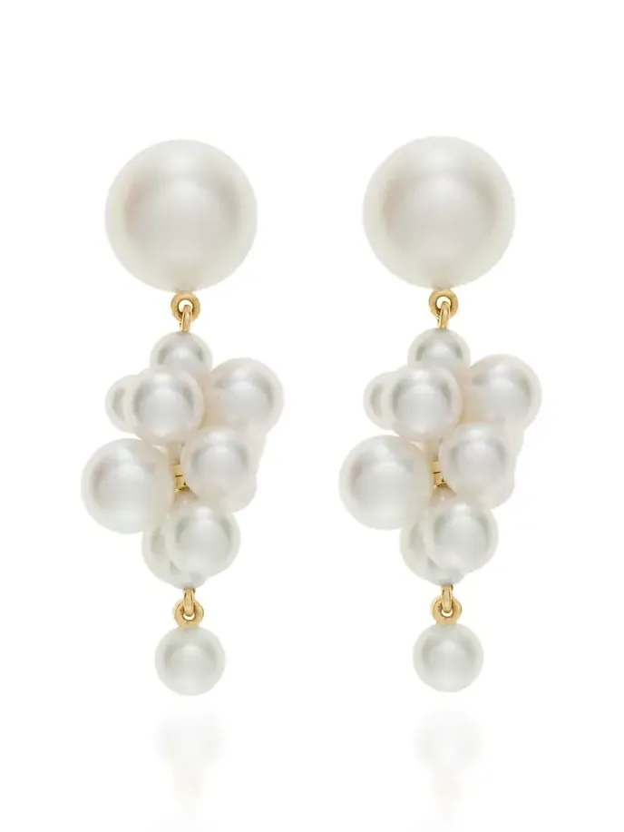 Botticelli 14K Gold And Pearl Earrings Botticelli 14K Gold And Pearl Earrings