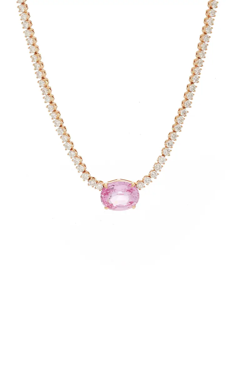 Anita Ko Hepburn 18K Rose Gold; Sapphire; and Diamond Necklace | Thumbnail 5