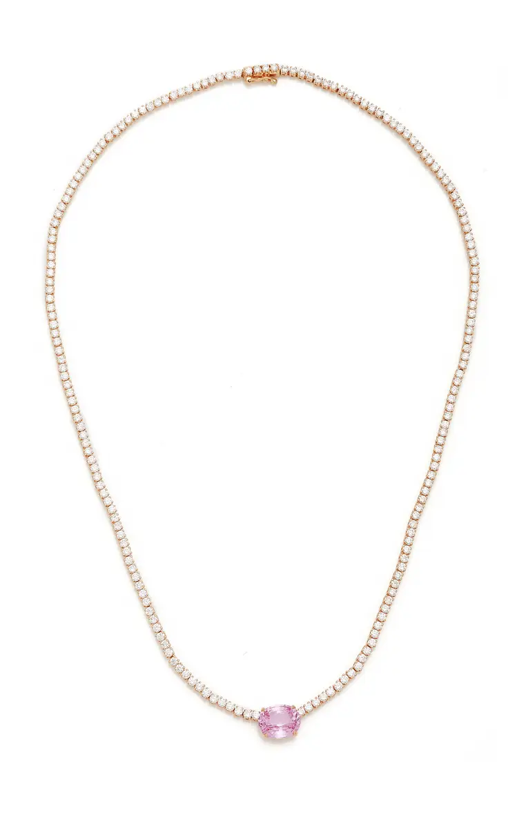 Anita Ko Hepburn 18K Rose Gold; Sapphire; and Diamond Necklace | Thumbnail 6