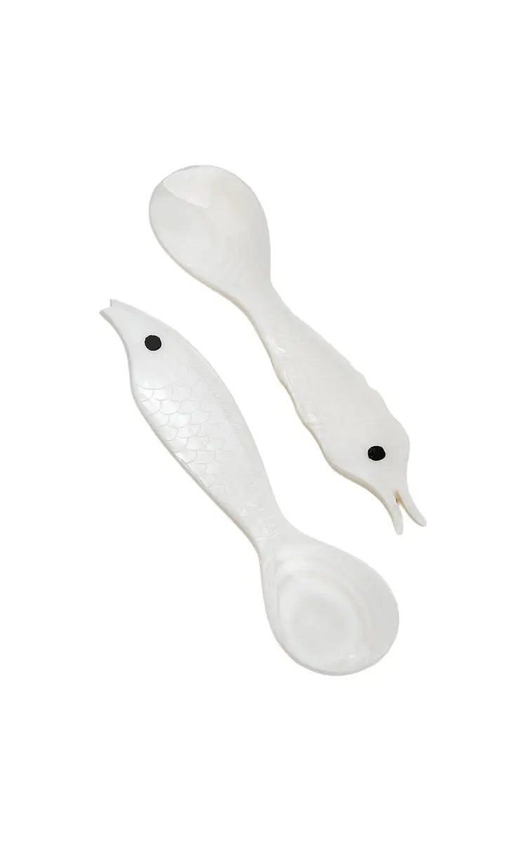 Gohar World Set-of-Two Sea Creatures Mother-of-Pearl Spoons | Thumbnail 3