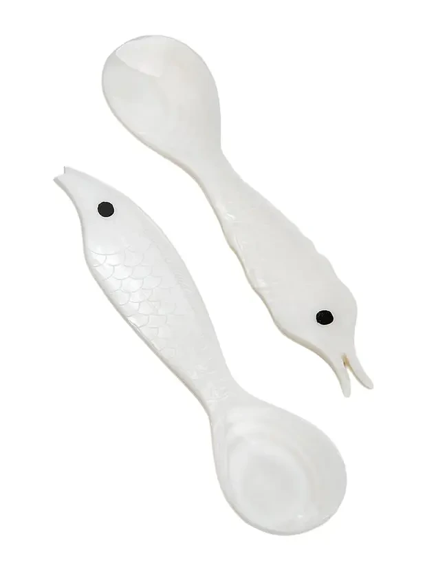 Gohar World Set-of-Two Sea Creatures Mother-of-Pearl Spoons