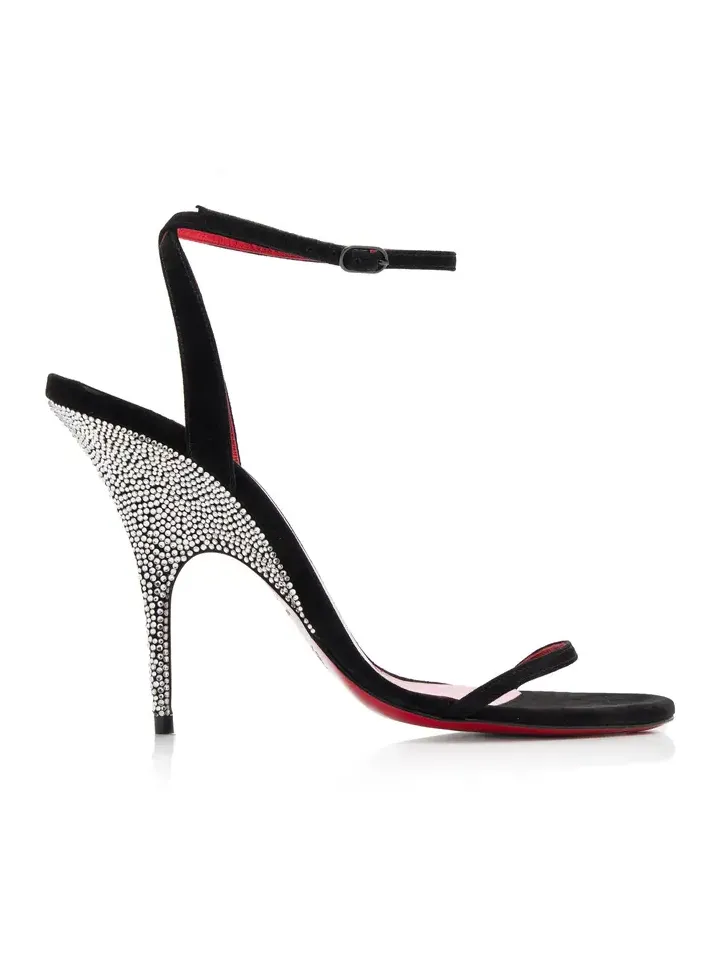 Arch Queen 100mm Embellished Suede Sandals Arch Queen 100mm Embellished Suede Sandals