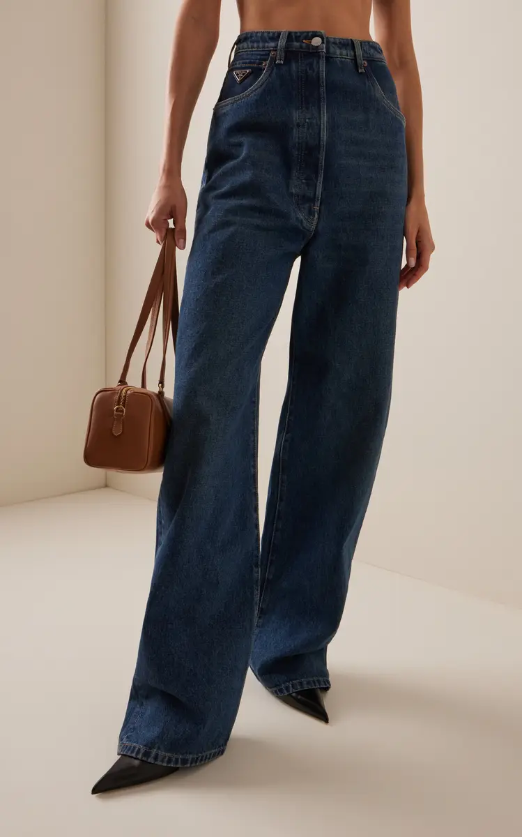 Prada Rigid High-Rise Wide-Leg Pants | Thumbnail 3 Prada Rigid High-Rise Wide-Leg Pants | Thumbnail 3