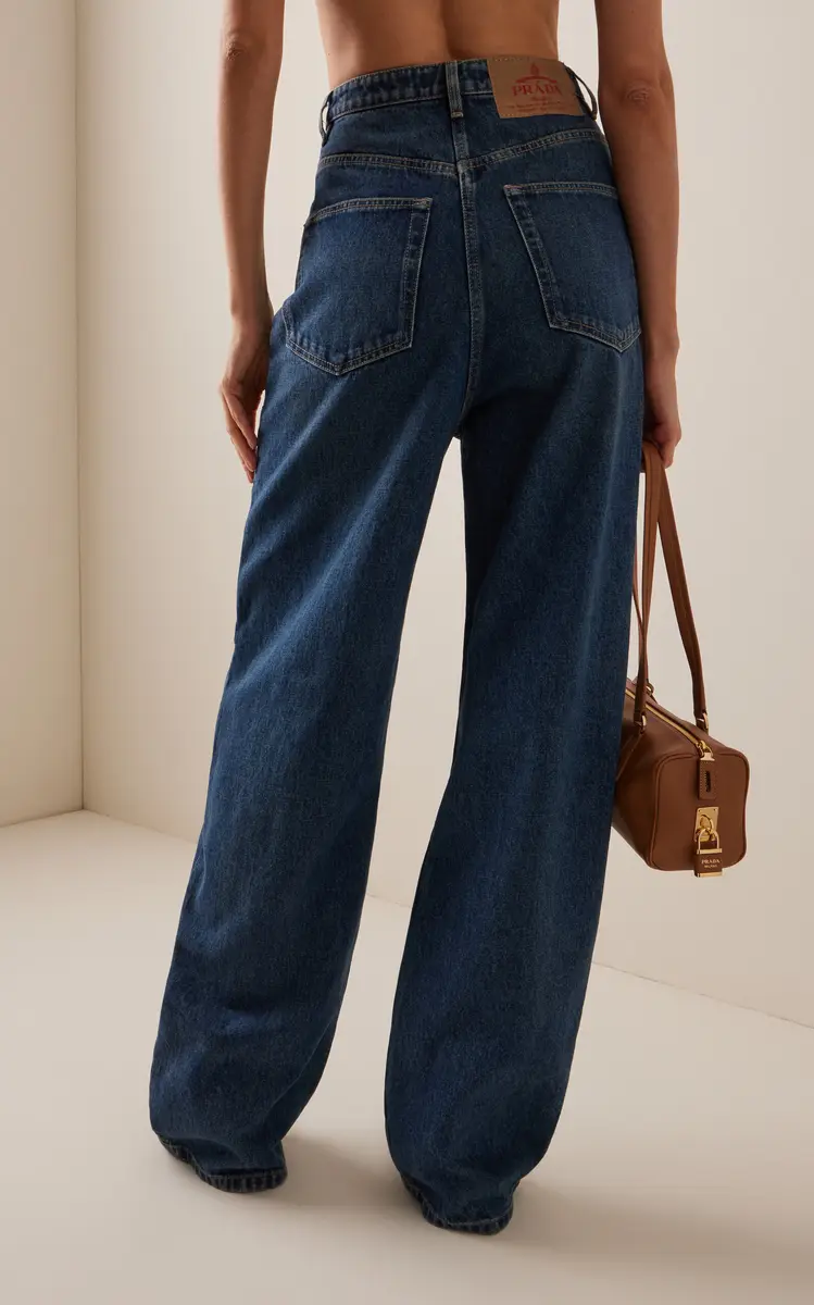 Prada Rigid High-Rise Wide-Leg Pants | Thumbnail 4 Prada Rigid High-Rise Wide-Leg Pants | Thumbnail 4
