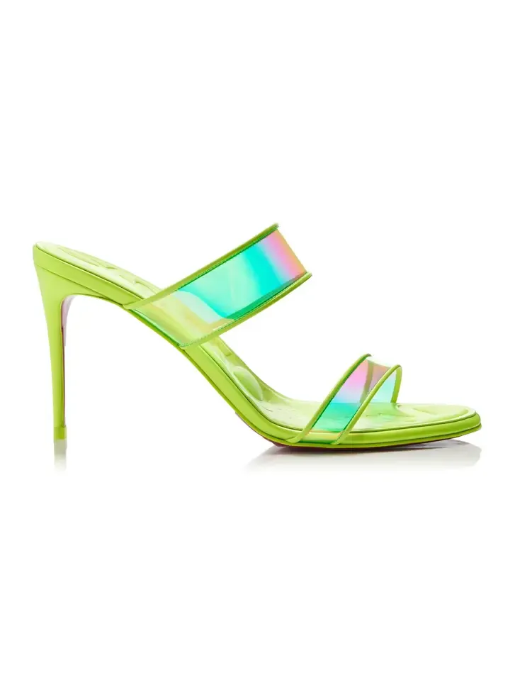 Just Loubi 85mm PVC; Patent Leather Sandals