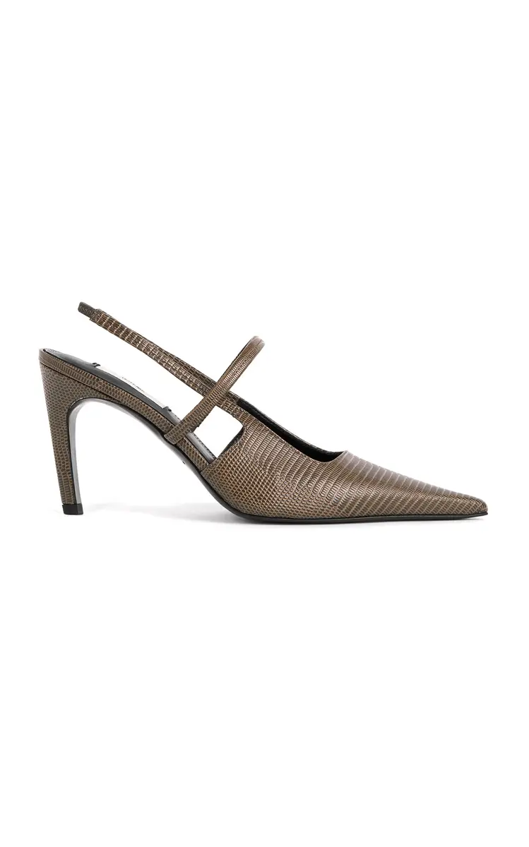 TOTEME Lizard-Embossed Leather Slingback Pumps | Thumbnail 7 TOTEME Lizard-Embossed Leather Slingback Pumps | Thumbnail 7