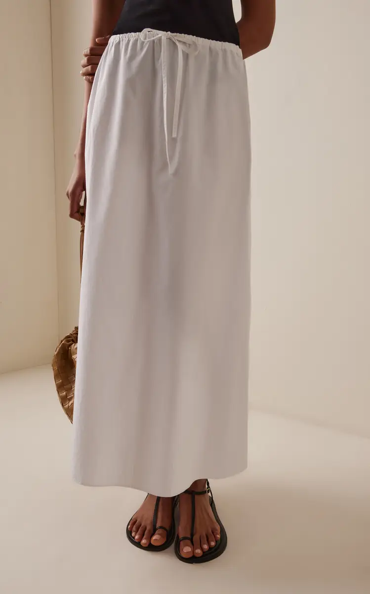 Matteau Drawcord Organic Cotton Maxi Drawstring Skirt | Thumbnail 3 Matteau Drawcord Organic Cotton Maxi Drawstring Skirt | Thumbnail 3
