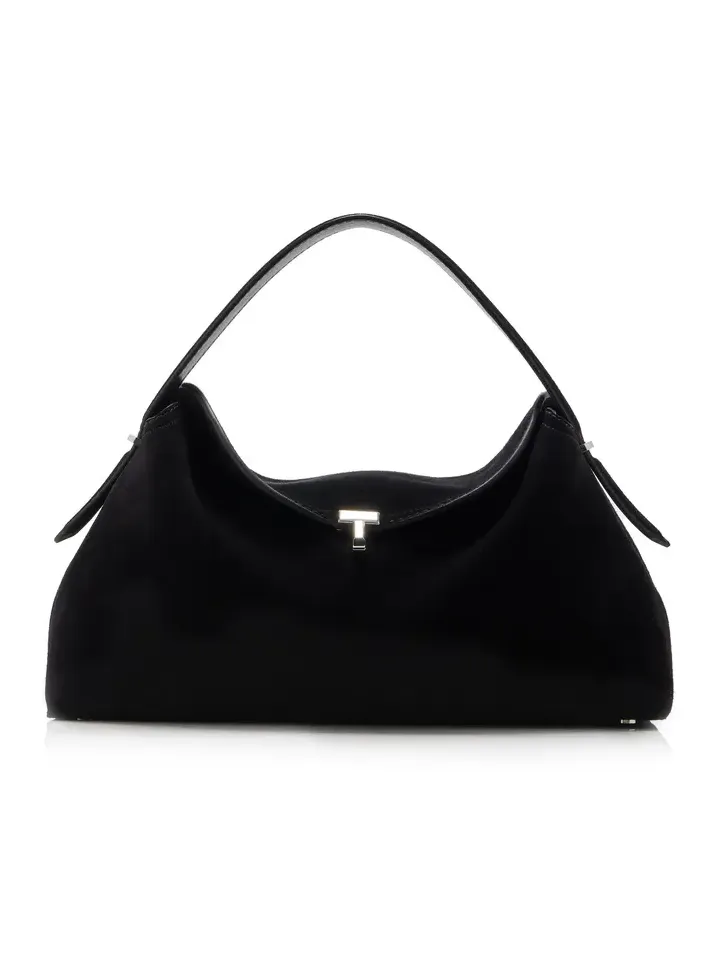 T-Lock Suede Top Handle Bag T-Lock Suede Top Handle Bag