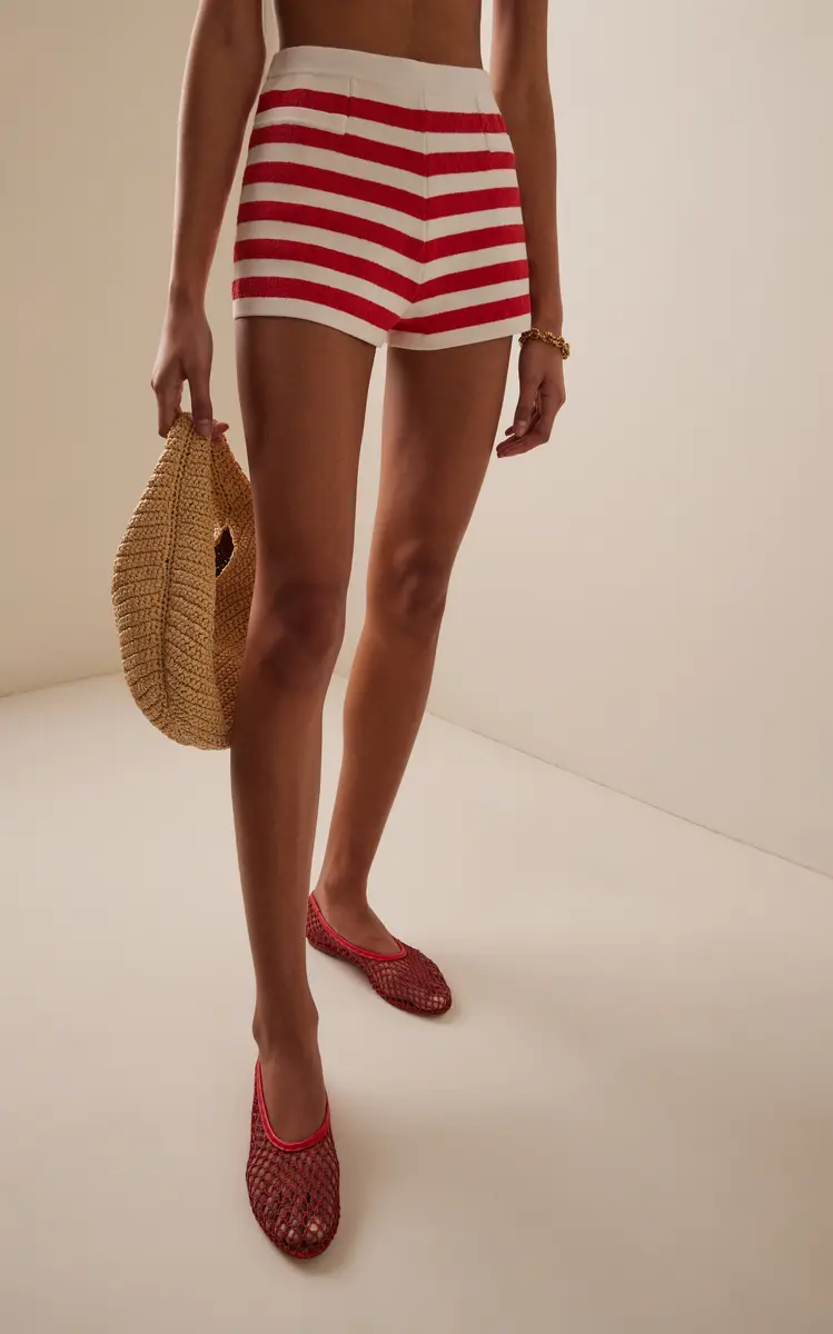 Posse Exclusive Riviera Ari Striped Knit Shorts | Thumbnail 3