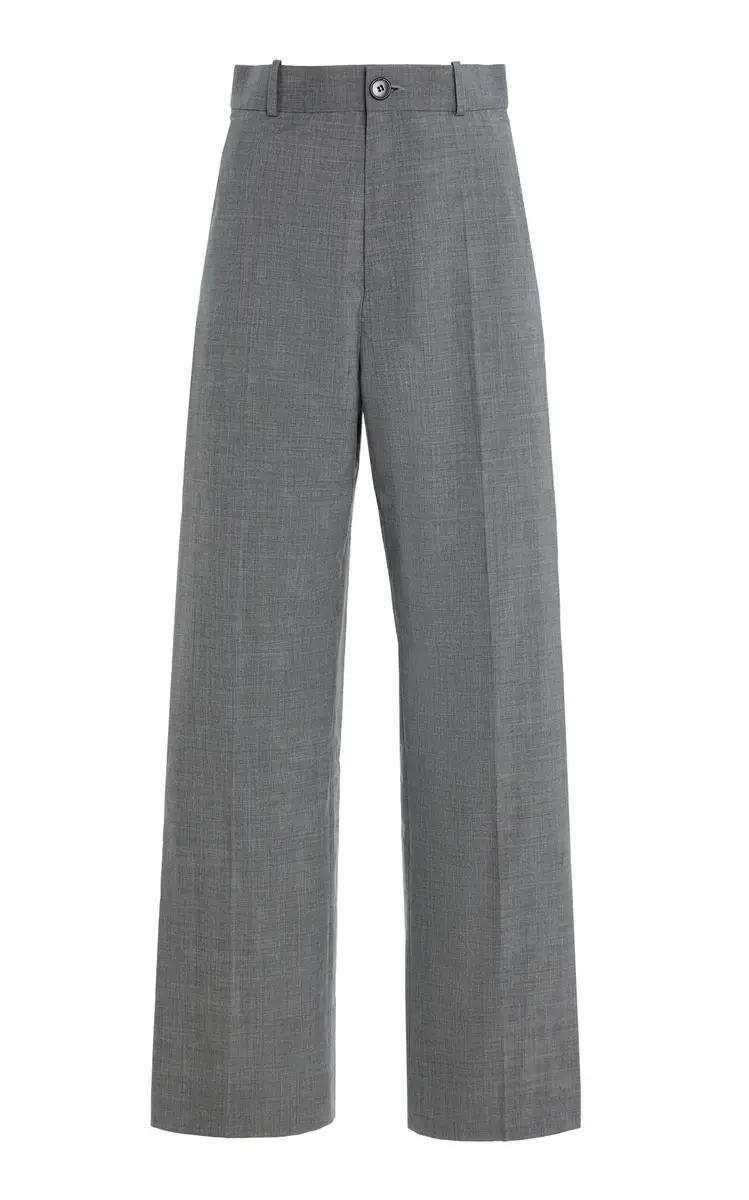 Marie Adam-Leenaerdt Classic Cropped Wool Trousers | Image 1 Marie Adam-Leenaerdt Classic Cropped Wool Trousers | Image 1