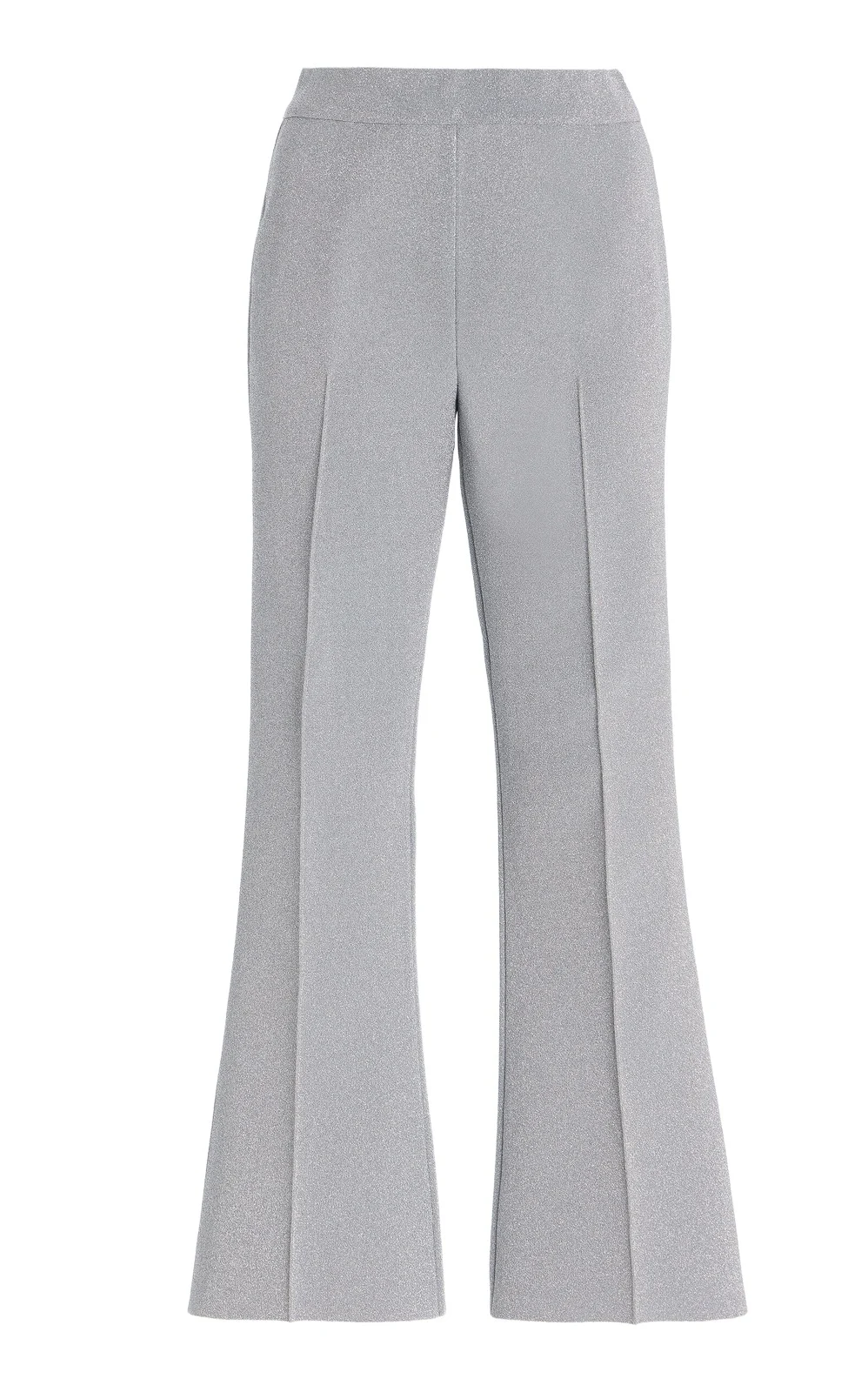HIGH SPORT Exclusive Kick Metallic Cotton Knit Cropped Flared Pants