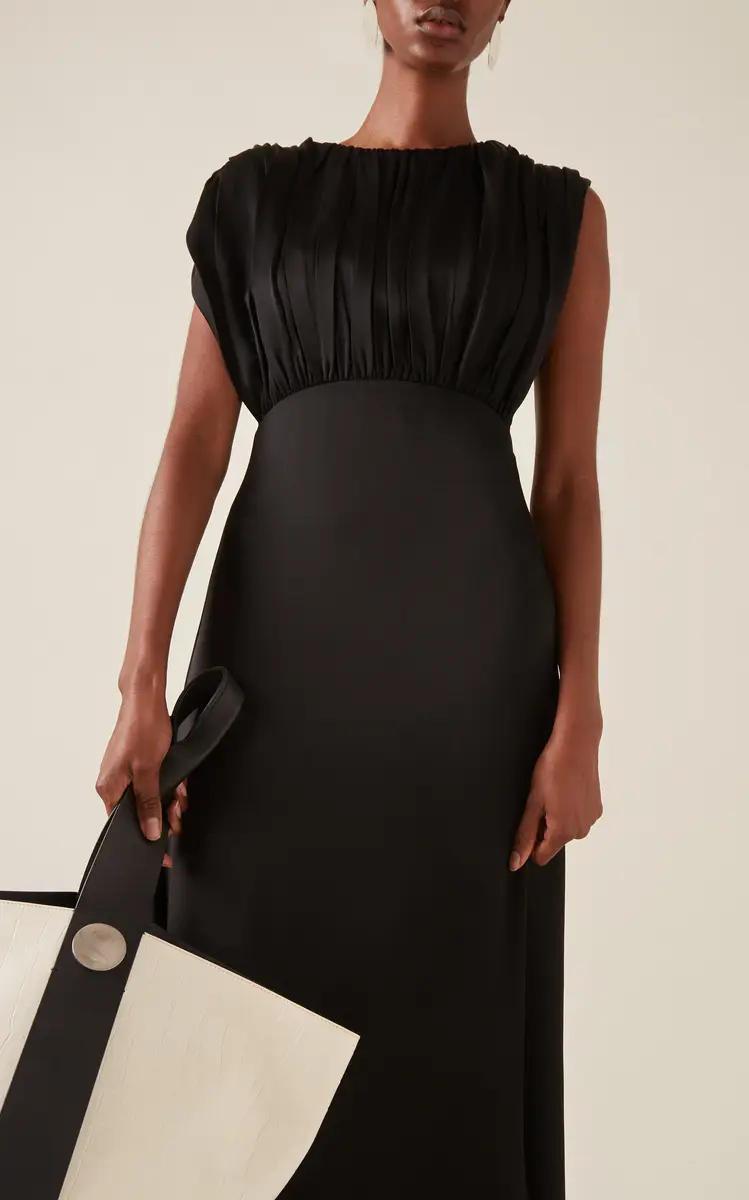 Jil Sander Ruched Satin Maxi Dress | Thumbnail 7 Jil Sander Ruched Satin Maxi Dress | Thumbnail 7