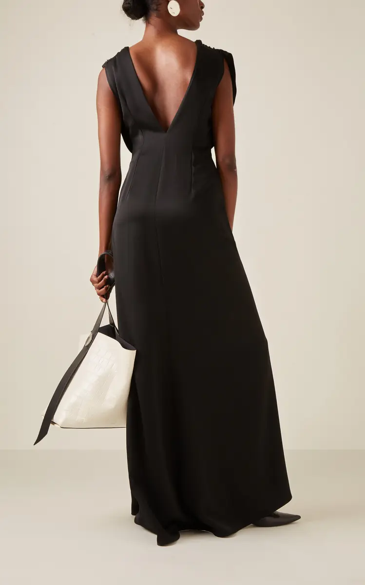 Jil Sander Ruched Satin Maxi Dress | Thumbnail 8 Jil Sander Ruched Satin Maxi Dress | Thumbnail 8