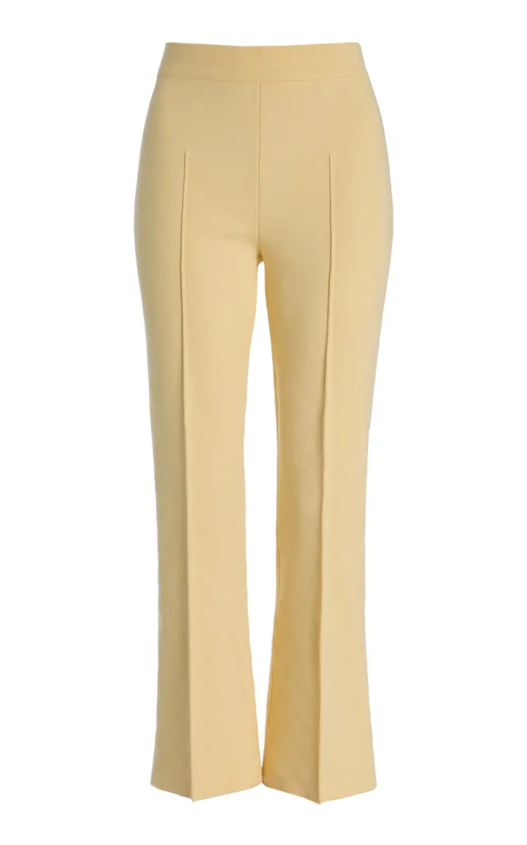 HIGH SPORT Kick Stretch-Cotton Knit Cropped Pants