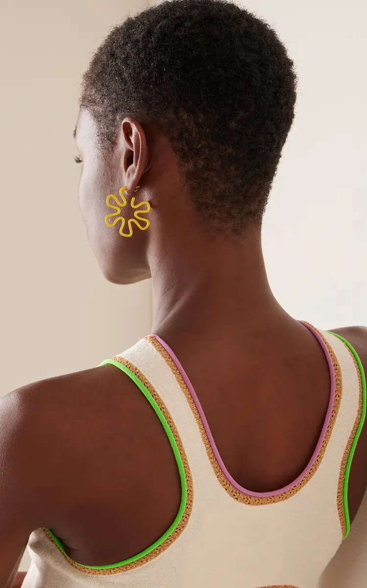 Bea Bongiasca B 9K Yellow Gold Enameled Earrings | Thumbnail 3
