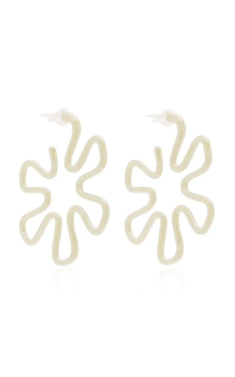 Bea Bongiasca B 9K Yellow Gold Enameled Earrings