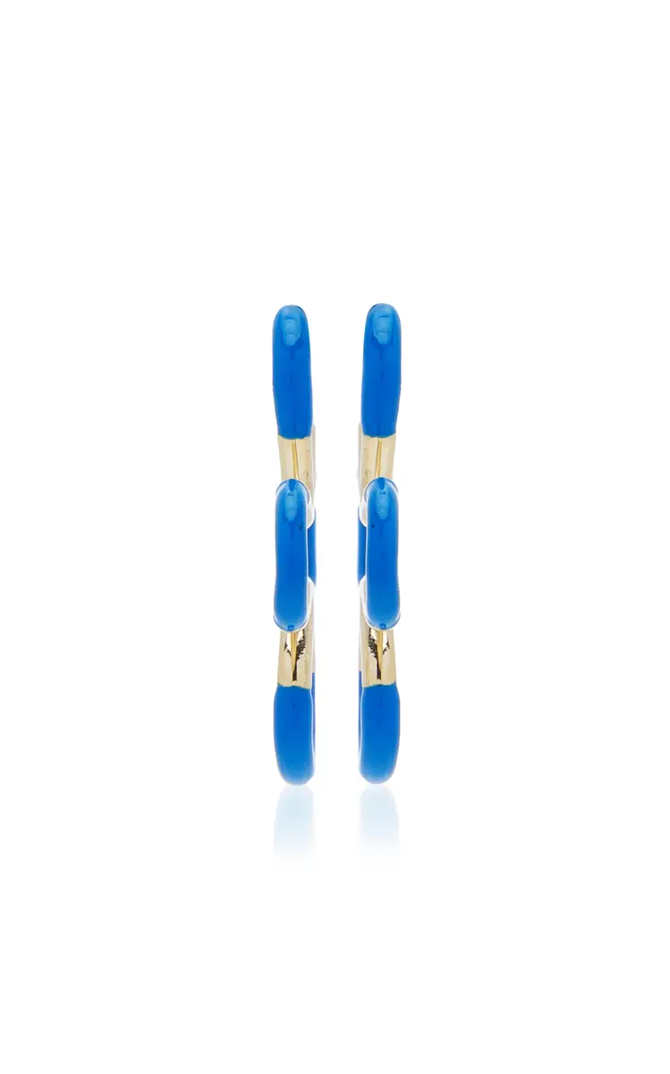 Bea Bongiasca B 9K Yellow Gold Enameled Earrings | Thumbnail 4