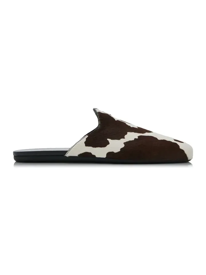 Printed Pony Hair Mules