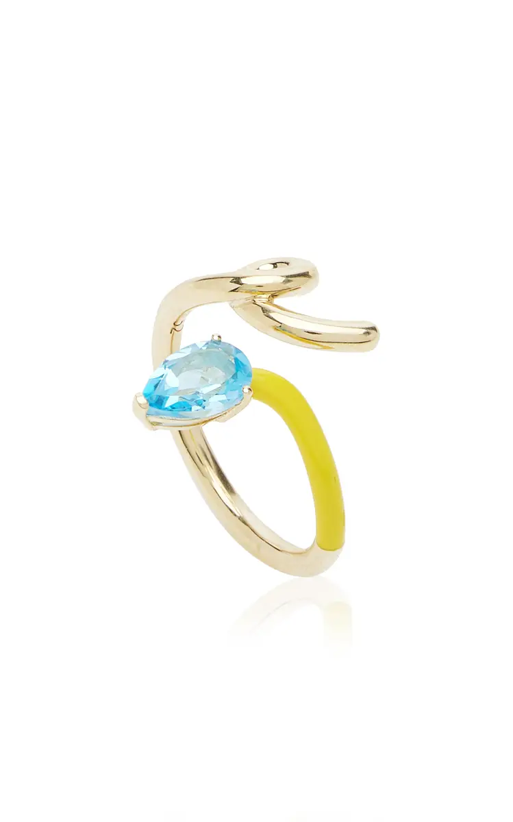 Bea Bongiasca B 9K Yellow Gold Topaz Enameled Ring | Thumbnail 3
