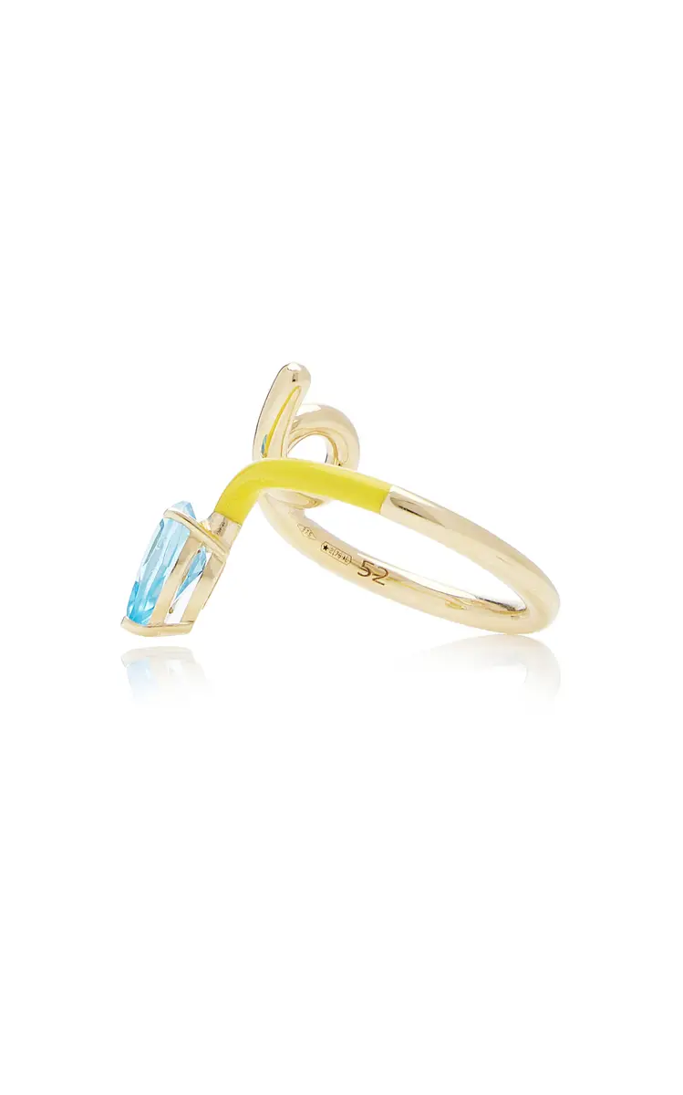 Bea Bongiasca B 9K Yellow Gold Topaz Enameled Ring | Thumbnail 4
