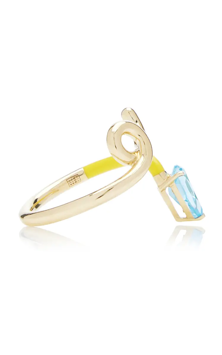 Bea Bongiasca B 9K Yellow Gold Topaz Enameled Ring | Thumbnail 5