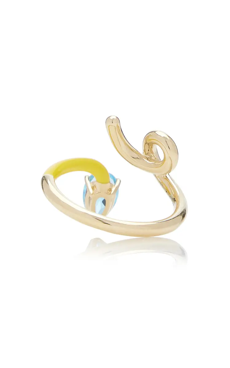 Bea Bongiasca B 9K Yellow Gold Topaz Enameled Ring | Thumbnail 6