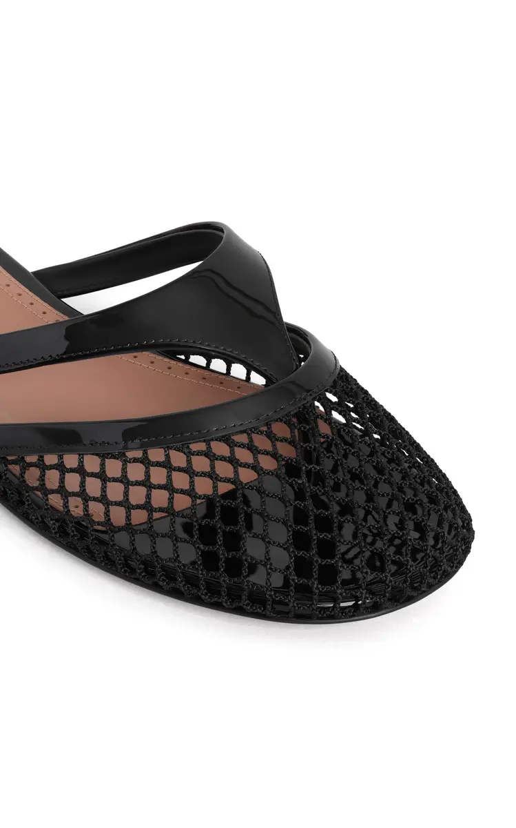 ALAÏA Fishnet Mules - Black | Thumbnail 4 ALAÏA Fishnet Mules - Black | Thumbnail 4