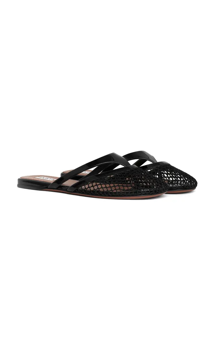 ALAÏA Fishnet Mules - Black | Thumbnail 5 ALAÏA Fishnet Mules - Black | Thumbnail 5