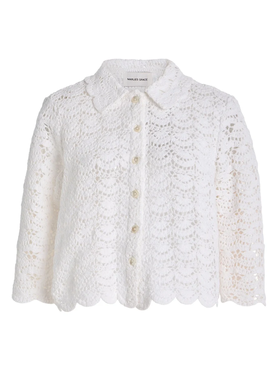 Marlies Grace Exclusive Rosamund Crocheted Cotton Jacket