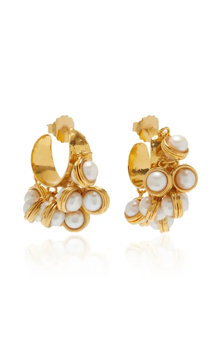 Sylvia Toledano Mini Candies Pearl 22K Gold-Plated Earrings | Thumbnail 3 Sylvia Toledano Mini Candies Pearl 22K Gold-Plated Earrings | Thumbnail 3