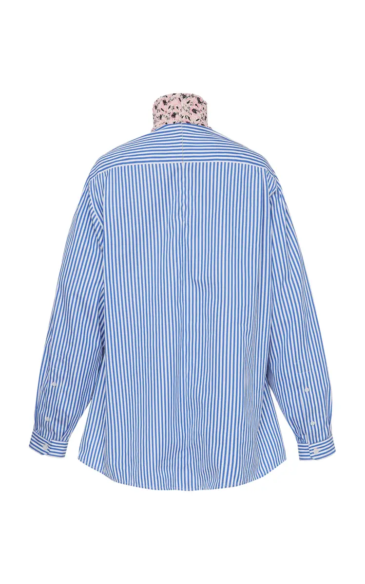Prada Pleated Patchwork Shirt | Thumbnail 3 Prada Pleated Patchwork Shirt | Thumbnail 3