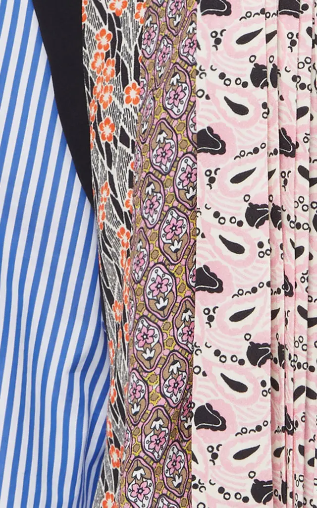 Prada Pleated Patchwork Shirt | Thumbnail 4 Prada Pleated Patchwork Shirt | Thumbnail 4