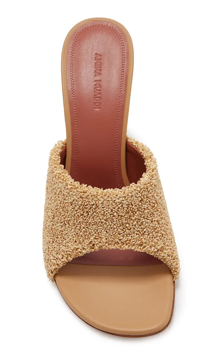 Amina Muaddi Taylor Raffia Sandals | Thumbnail 3 Amina Muaddi Taylor Raffia Sandals | Thumbnail 3