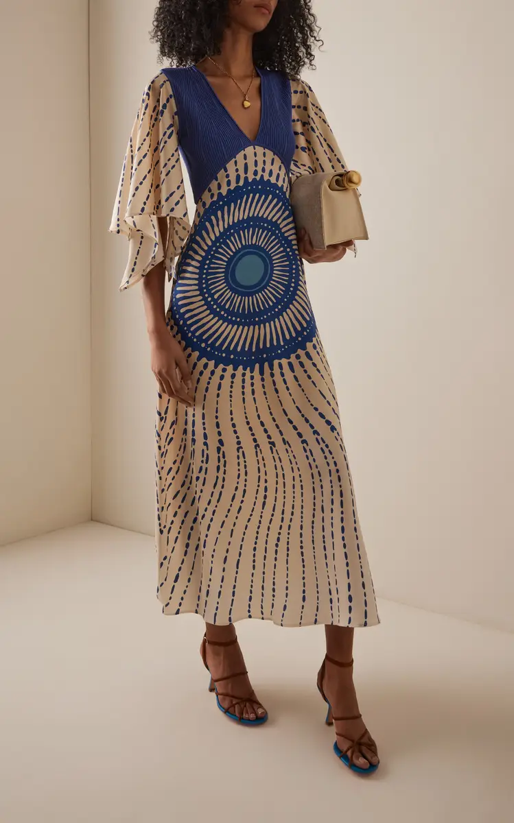 Alexis Matani Printed Satin Maxi Dress | Thumbnail 2 Alexis Matani Printed Satin Maxi Dress | Thumbnail 2
