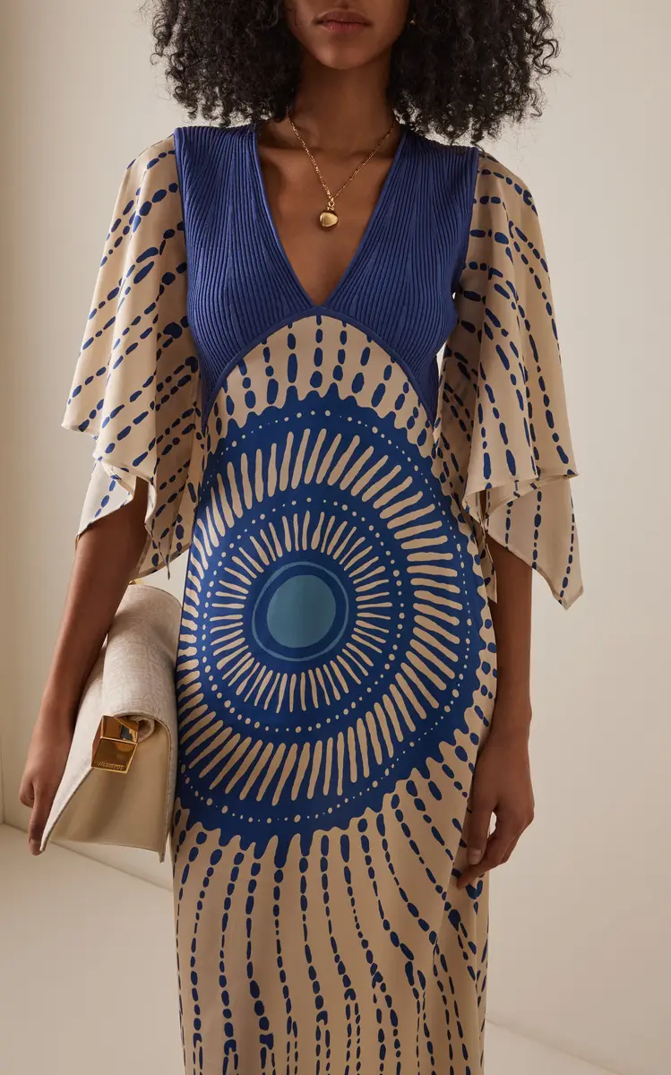 Alexis Matani Printed Satin Maxi Dress | Thumbnail 3 Alexis Matani Printed Satin Maxi Dress | Thumbnail 3