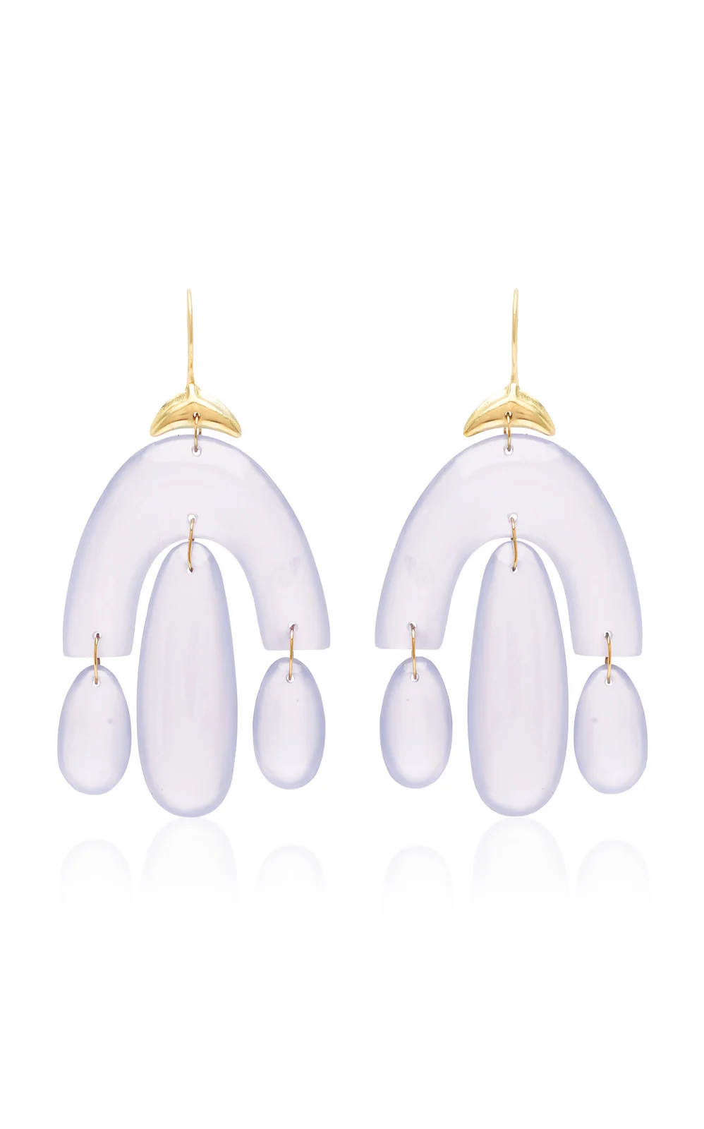TEN THOUSAND THINGS Mini 18K Yellow Gold Chalcedony Earrings
