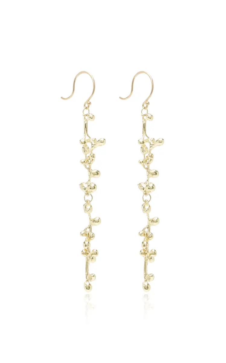 TEN THOUSAND THINGS Long Molten Cluster 18K Yellow Gold Earrings | Thumbnail 3 TEN THOUSAND THINGS Long Molten Cluster 18K Yellow Gold Earrings | Thumbnail 3