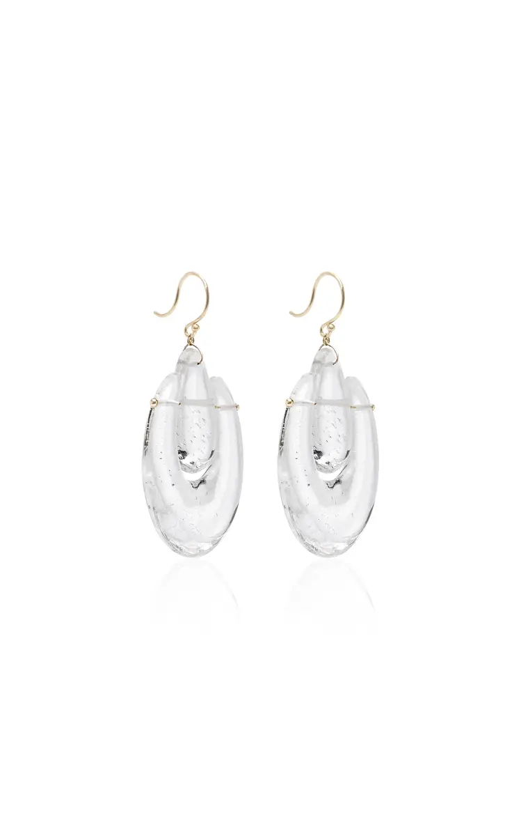 TEN THOUSAND THINGS O'Keefe 18K Yellow Gold Crystal Quartz Earrings | Thumbnail 3 TEN THOUSAND THINGS O'Keefe 18K Yellow Gold Crystal Quartz Earrings | Thumbnail 3