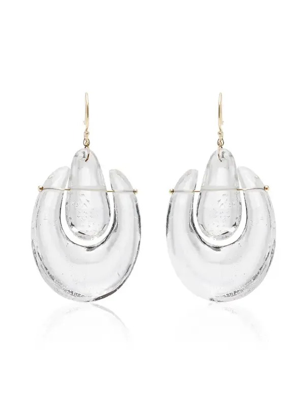 O'Keefe 18K Yellow Gold Crystal Quartz Earrings O'Keefe 18K Yellow Gold Crystal Quartz Earrings